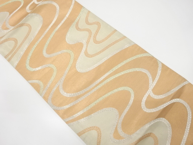 流水模様織り出し袋帯